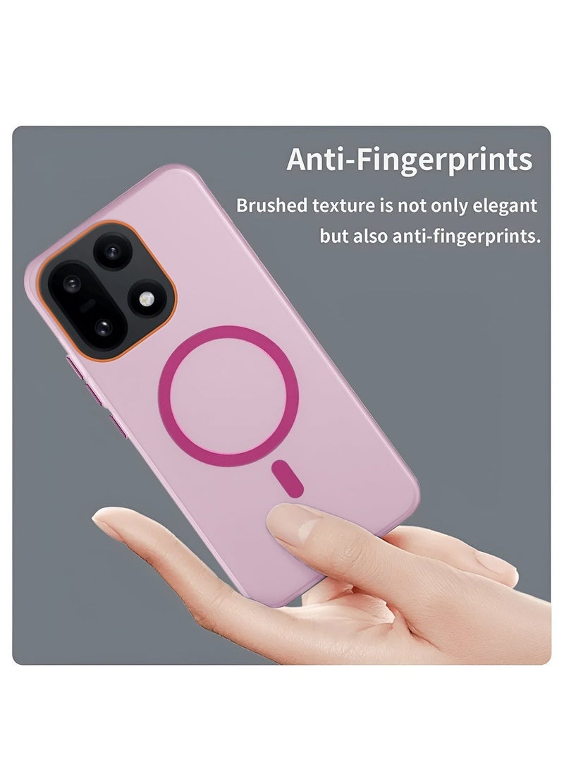Wtech OnePlus 15 5G 2025 Hybrid Translucent Magsafe with Magnetic Charging Raised Camera Lips Elegant Look Case Cover (MCMPMN) - Baby Pink - Image 3